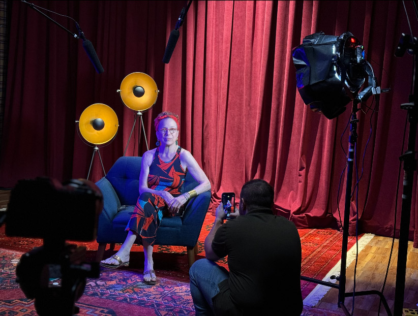 Anne Pollack on location